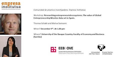 Workshop: Researching entrepreneurial ecosystems. The value of GEM data