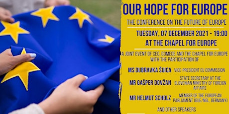 Primaire afbeelding van OUR HOPE FOR EUROPE - The Conference about the Future of Europe