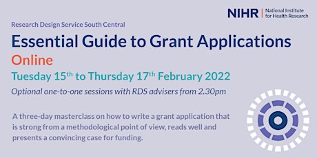 Essential Guide to Grant Applications (EGGA) 2022 masterclass tickets