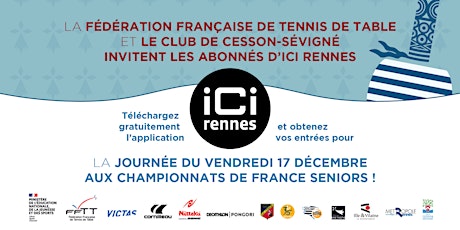 Image principale de Gagnez vos places pour les championnats de France de tennis de table !