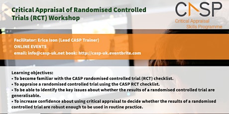 CASP Workshop - Critical Appraisal of Randomised Controlled Trials tickets