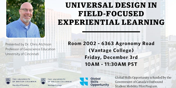 Universal design in field-focused experiential learning
