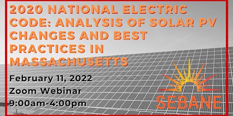 NEC 2020: Analysis of Solar PV Changes and Best Practices in Massachusetts tickets