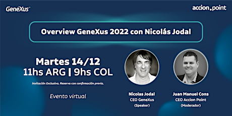 Overview GeneXus 2022 con Nicolás Jodal - 14 de Diciembre