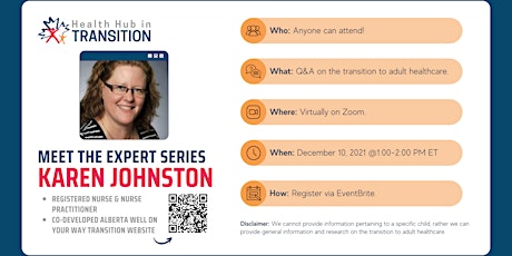 Meet the Expert: Karen Johnston on Transition to Adult Healthcare primary image