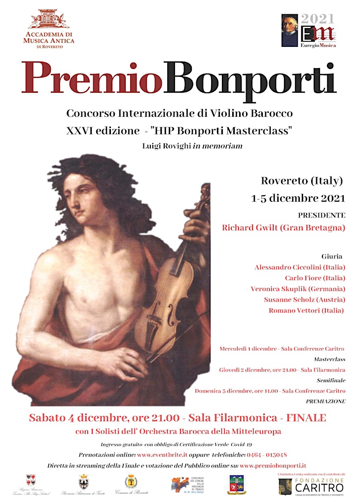 
		Immagine Premio Bonporti 2021 - Concorso Internazionale di Violino Barocco
