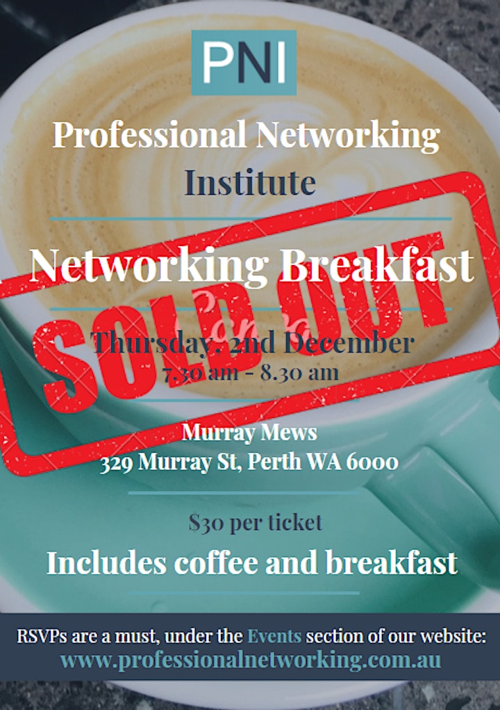 
		Professional Networking Institute - Networking Breakfast - December image
