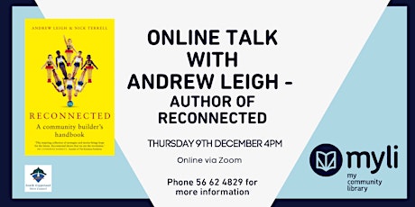 Imagen principal de Online Author Talk with Andrew Leigh - Reconnected