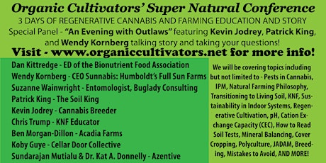 Organic Cultivators' Super Natural Conference tickets