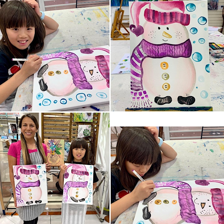 Snowman -  Kids Watercolour Class image