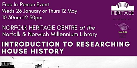 Introduction to Researching House History tickets