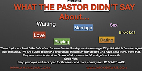 What The Pastor Didn't Say... primary image