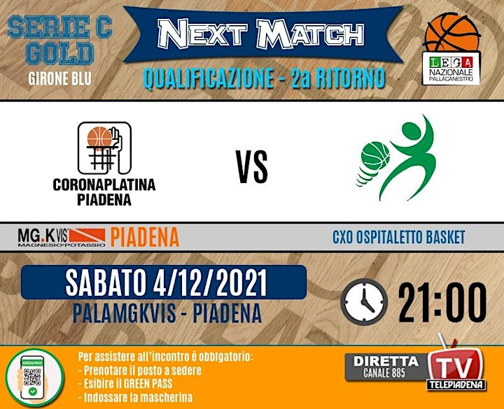 
		Immagine Serie CGold 2a partita ritorno Corona Platina Piadena MGKVIS vs CXO Basket
