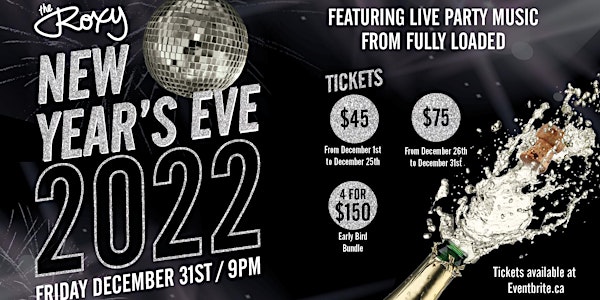 New Year's Eve 2022 at The Roxy!