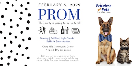 Priceless Pets Prom tickets