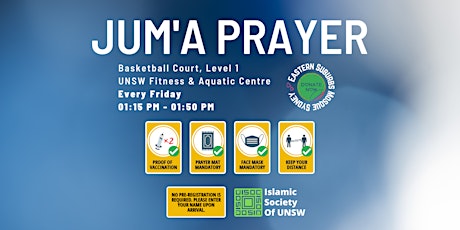 Jum`a (Friday) Prayer by ISOC UNSW Every week tickets