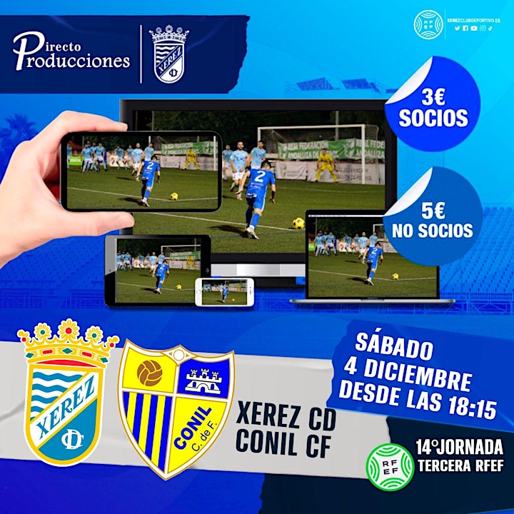 
		Imagen de Retransmisión TV| Xerez Club Deportivo - Conil CF |14ª Jornada|3ª RFEF
