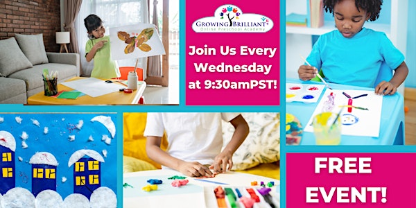 FREE Live, Online Weekly Activity Classes For Children Ages 2-6 Years Old