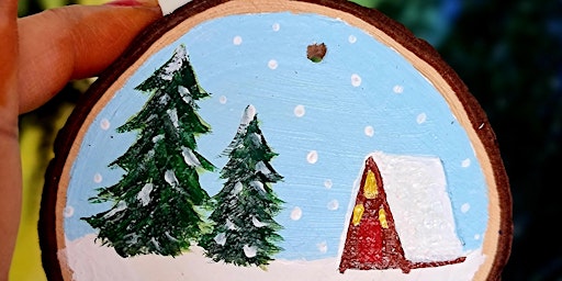 Christmas wooden Ornament painting workshop