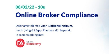 Webinar Online Broker Compliance tickets