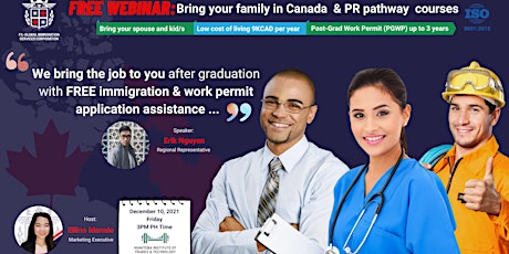 FREE WEBINAR :  Bring Your Family In Canada & PR Pathway Courses