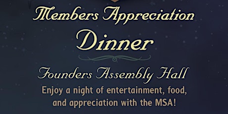 Members' Appreciation Dinner primary image
