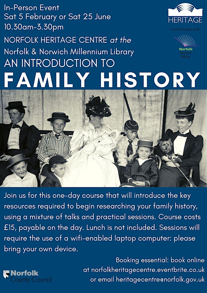 IN PERSON: Introduction to Family History image