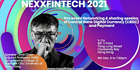NEXXFINTECH 2021 pre-event Networking & Sharing Session of CBDC primary image