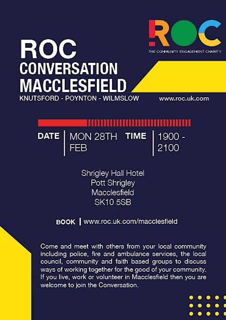 
		ROC CONVERSATION: Macclesfield, Knutsford, Poynton, Wilmslow image

