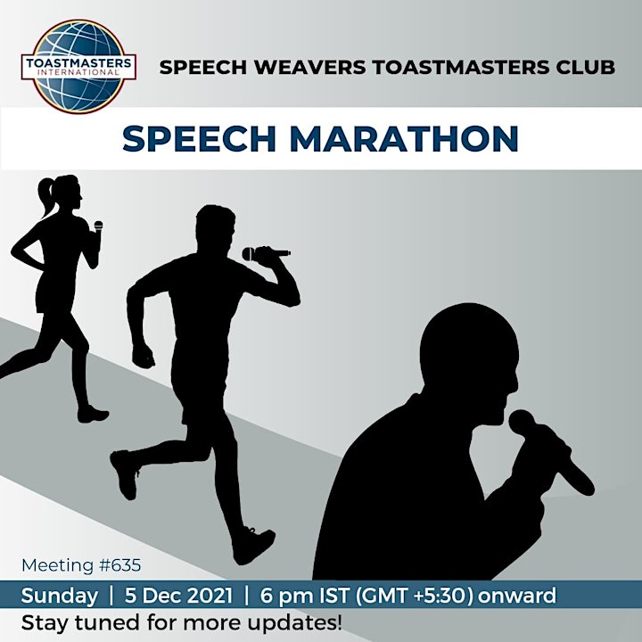 Learn  Public Speaking With "The Speech Maraton" image