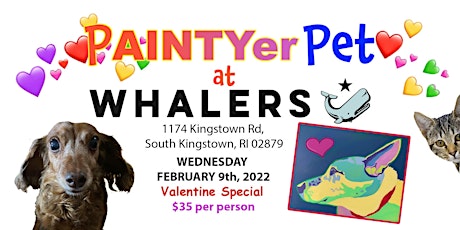 Paintyer Pet at Whalers Brewery-Valentines Special tickets