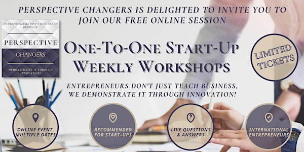 One-To-One Start-Up Weekly Workshops