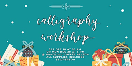 In-Person Vancouver Brush Lettering Modern Calligraphy Holiday Art Workshop primary image