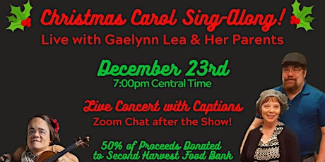 Gaelynn Lea and Her Parents Host a Christmas Carol Sing-Along (+ Zoom Chat) primary image