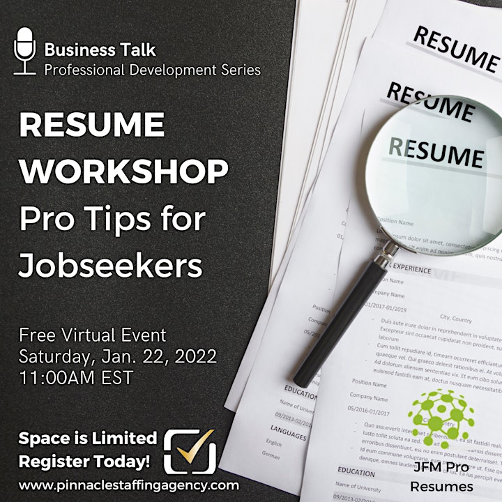 
		Resume Workshop: Pro Tips for Jobseekers image
