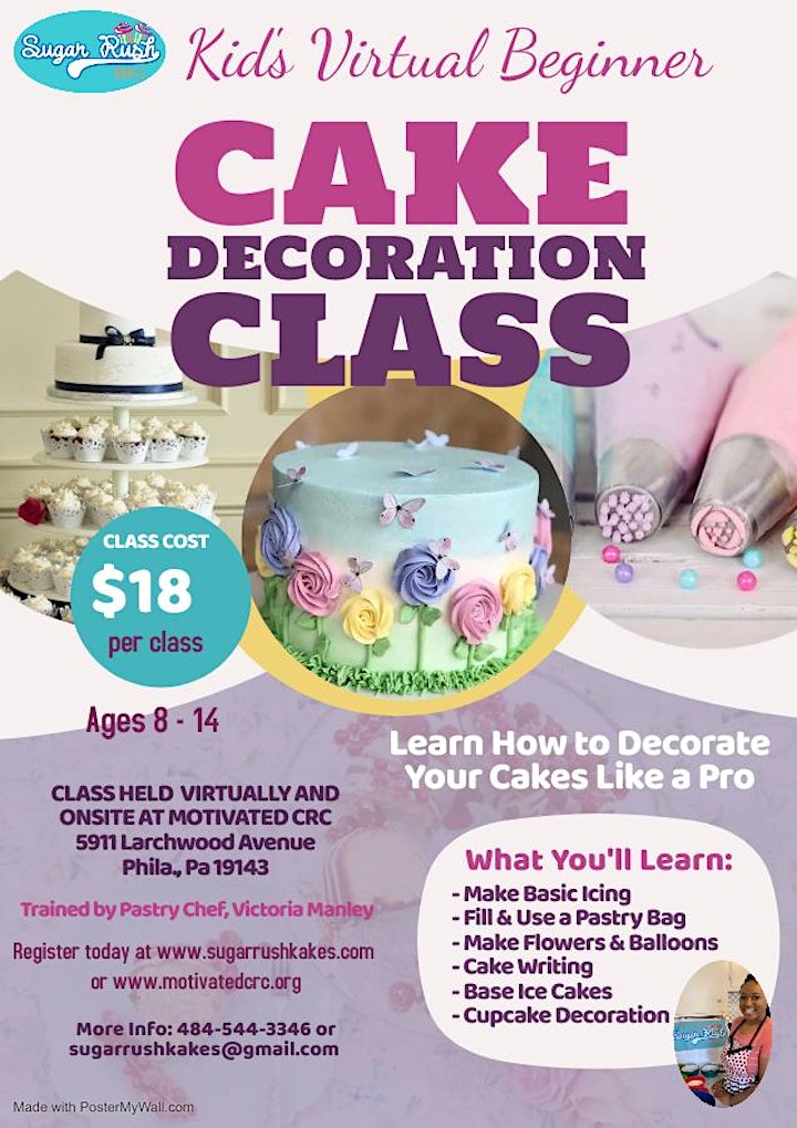 
		Kids Virtual Beginner Cake Decorating Classes image
