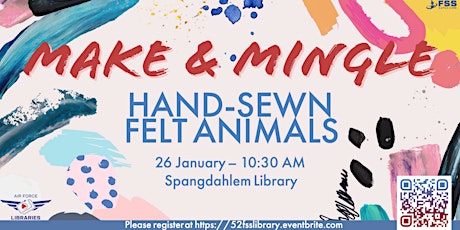 Make & Mingle Adult Craft: Hand-Sewn Felt Animals Tickets