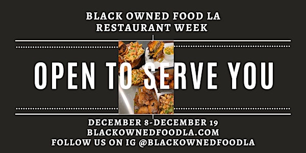 Black Owned Food LA Restaurant Week