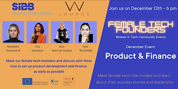 Early-Stage Startup Funding & Product Development: For Female Tech Founders