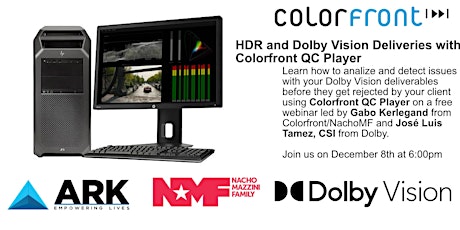 Imagen principal de HDR and Dolby Deliverables with Colorfront QC Player