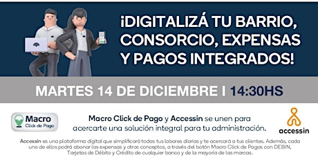 Imagen principal de Encuentro Virtual Rosario / Macro Click de Pagos + Accessin