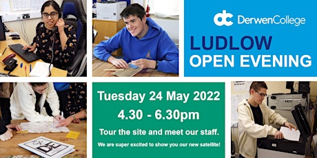 Derwen College Ludlow Open Evening - Tuesday 24th May 2022 tickets