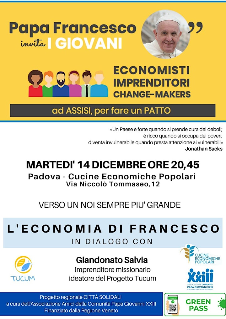 
		L'Economia di Francesco, in dialogo con Giandonato image
