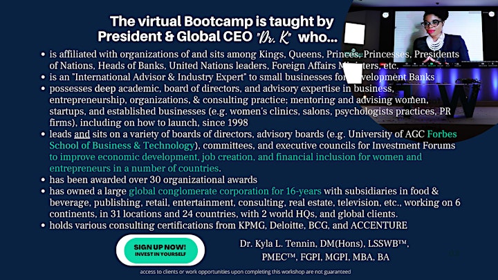 Women's Entrepreneurship Bootcamp (Virtual)(Registration Interest) image