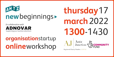 New Beginnings Organisation Startup Online Workshop (17 Mar 2022)