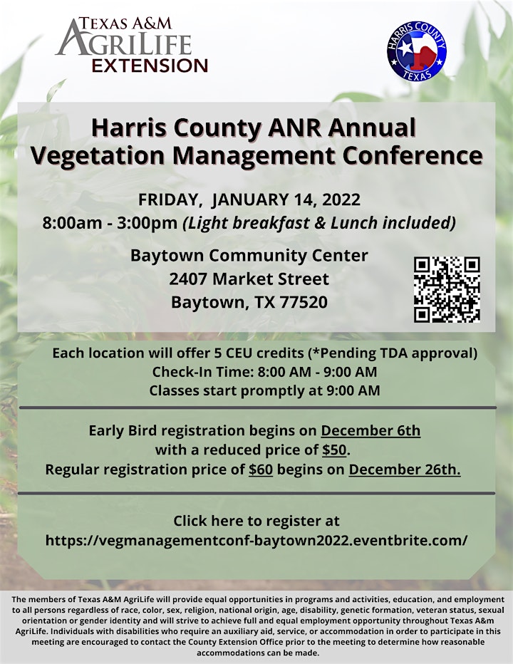 
		Harris County AgriLife Extension 2022 Vegetative Management Conference image
