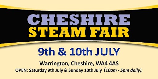 Cheshire Steam Fair 2022 - Admission Tickets