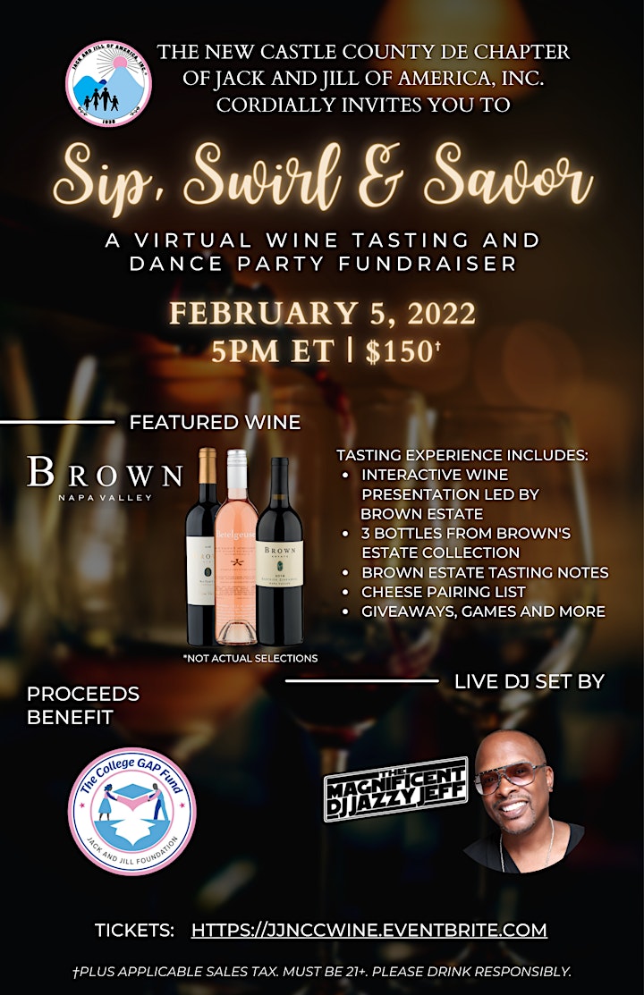 
		Sip, Swirl & Savor w/Brown Estate Wine and DJ Jazzy Jeff image
