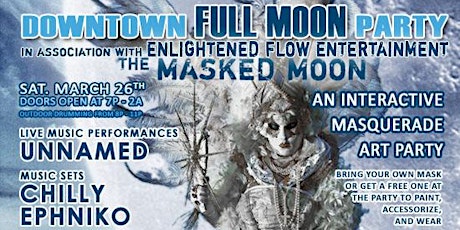 downtown FULL MOON party  THE MASKED MOON  Sat. March 26th @ The News Lounge primary image