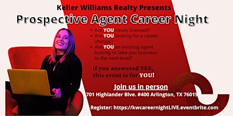 Keller Williams Lonestar DFW  presents  Career Night - LIVE In Person tickets